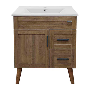Mueble Vanitorio + Cubierta de Loza Nogal SM7047 P (70x47x80cm)