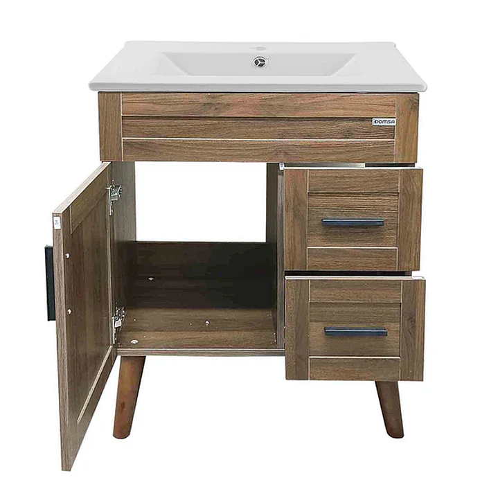 Mueble Vanitorio + Cubierta de Loza Nogal SM7047 P (70x47x80cm) 3