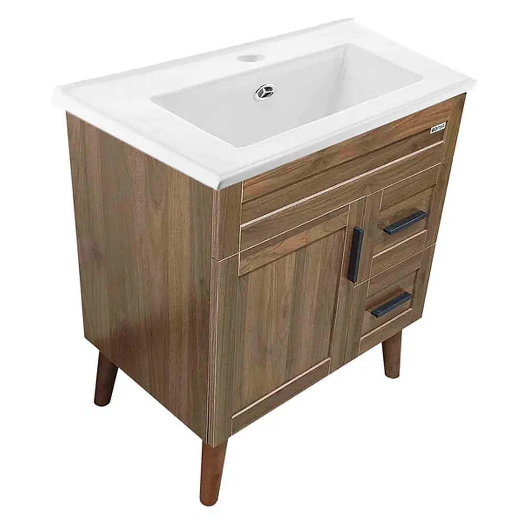 Mueble Vanitorio + Cubierta de Loza Nogal SM7047 P (70x47x80cm) 5