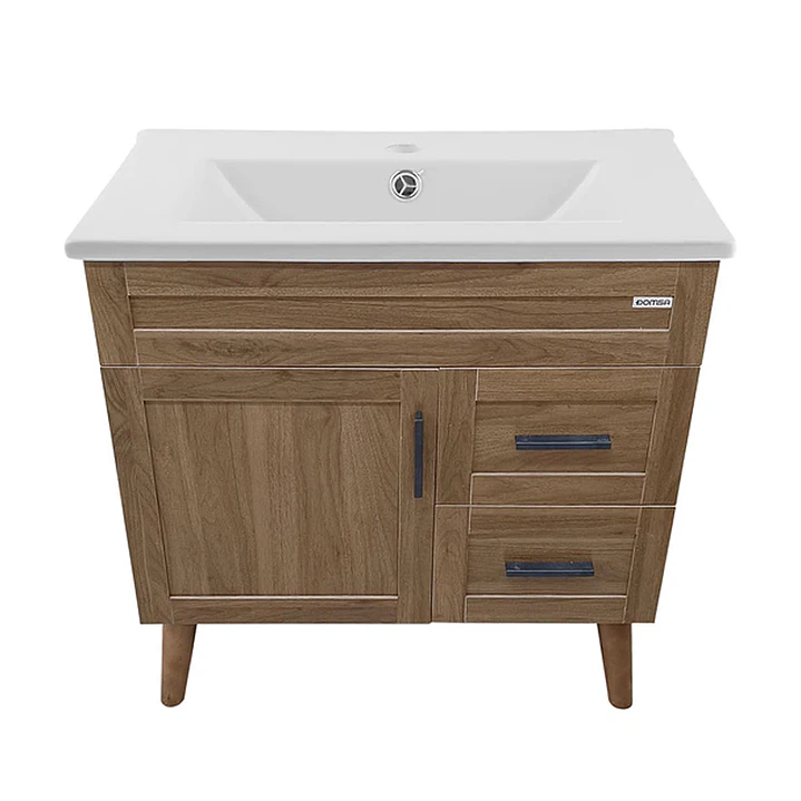 Mueble Vanitorio + Cubierta de Loza Nogal SM8047 P (80x47x80cm) 2