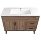 Mueble Vanitorio + Cubierta de Loza Nogal SM12047 P (120x47x80cm) - Miniatura 2