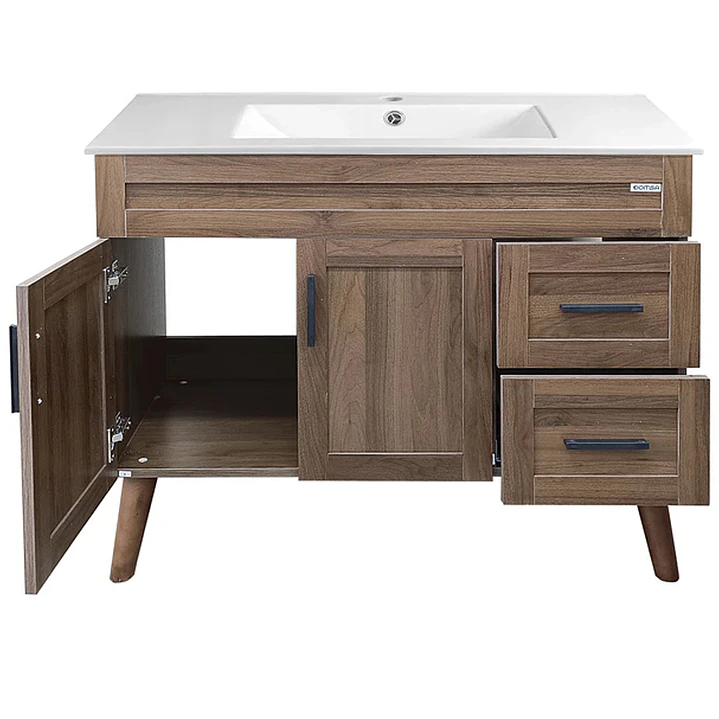 Mueble Vanitorio + Cubierta de Loza Nogal SM12047 P (120x47x80cm) 3