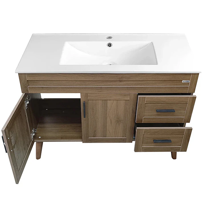Mueble Vanitorio + Cubierta de Loza Nogal SM12047 P (120x47x80cm) 4