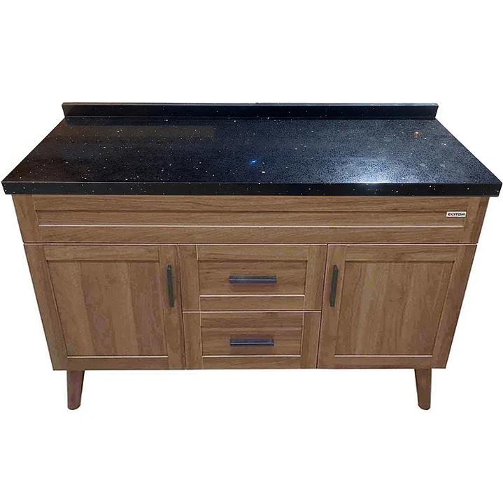 Mueble de Baño Nogal con Cubierta de Cuarzo (120x47x80cm) 2