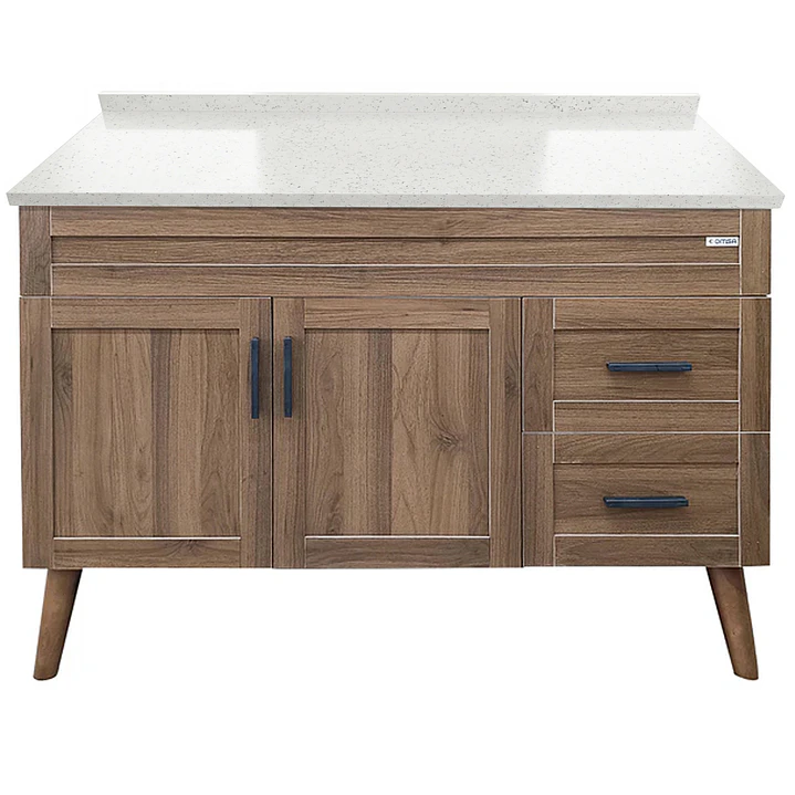 Mueble de Baño Nogal con Cubierta de Cuarzo (120x47x80cm) 3