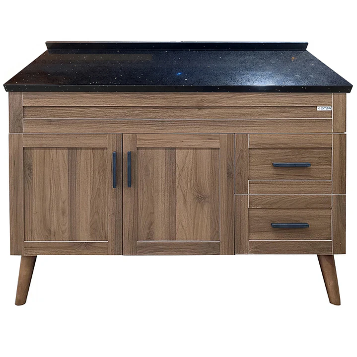 Mueble de Baño Nogal con Cubierta de Cuarzo (120x47x80cm) 4