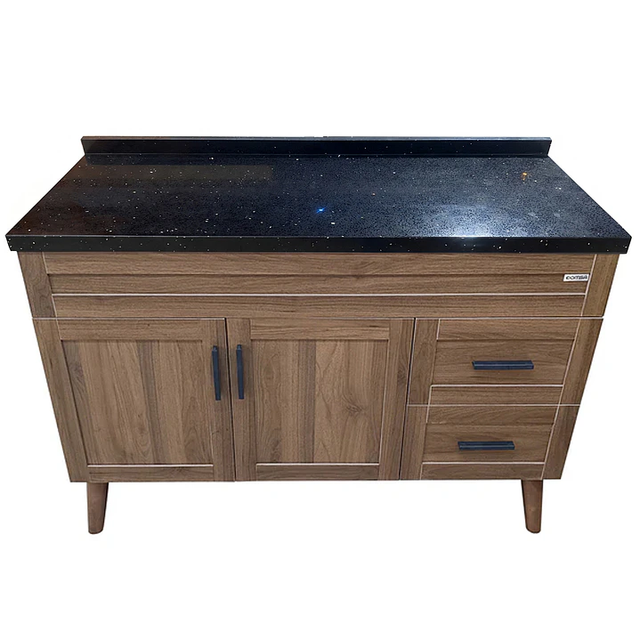 Mueble de Baño Nogal con Cubierta de Cuarzo (120x47x80cm) 2