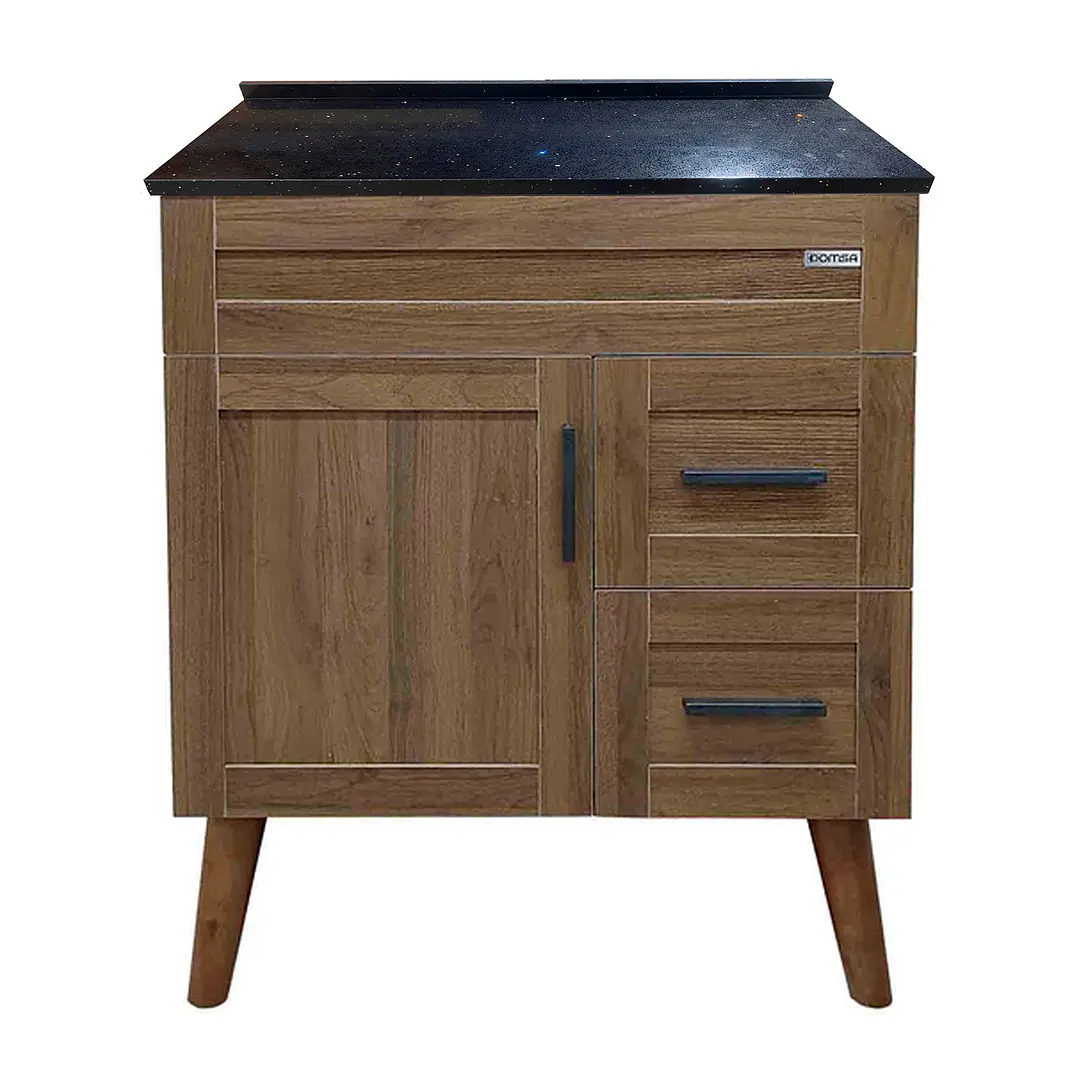 Mueble de Baño Nogal con Cubierta de Cuarzo (70x47x80cm) 4