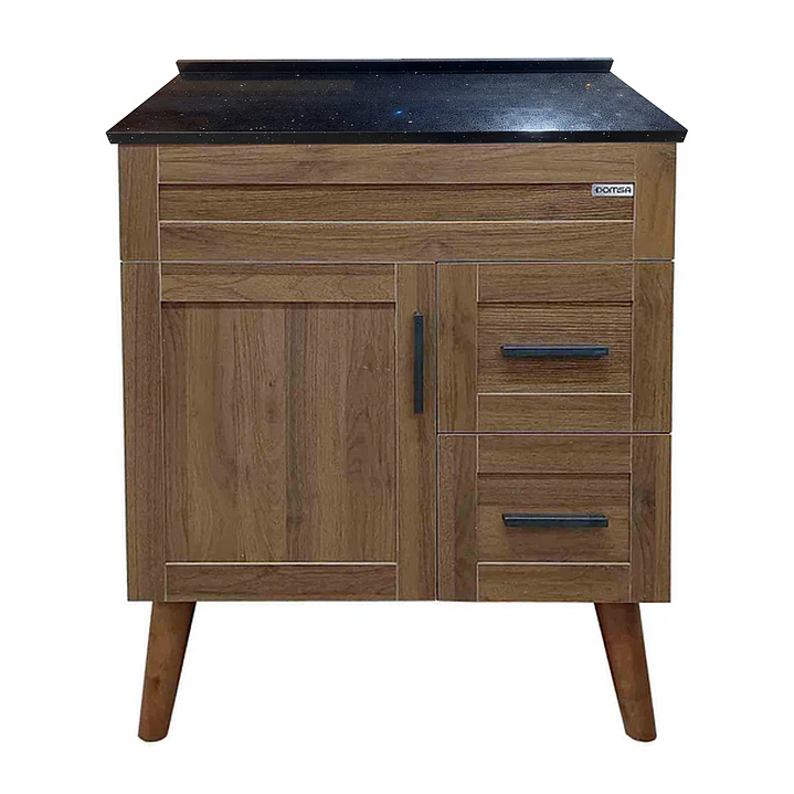 Mueble de Baño Nogal con Cubierta de Cuarzo (70x47x80cm) 4