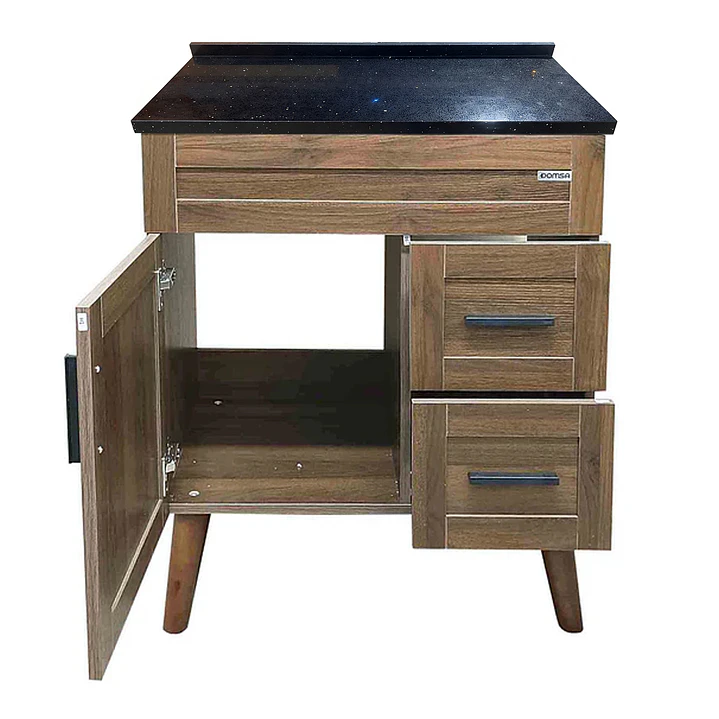 Mueble de Baño Nogal con Cubierta de Cuarzo (70x47x80cm) 6
