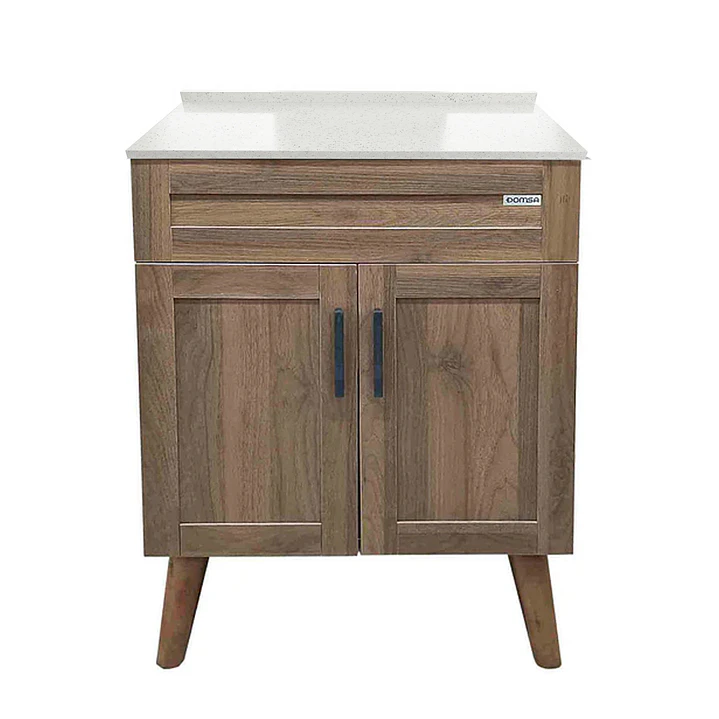 Mueble de Baño Nogal con Cubierta de Cuarzo (60x47x80cm) 3