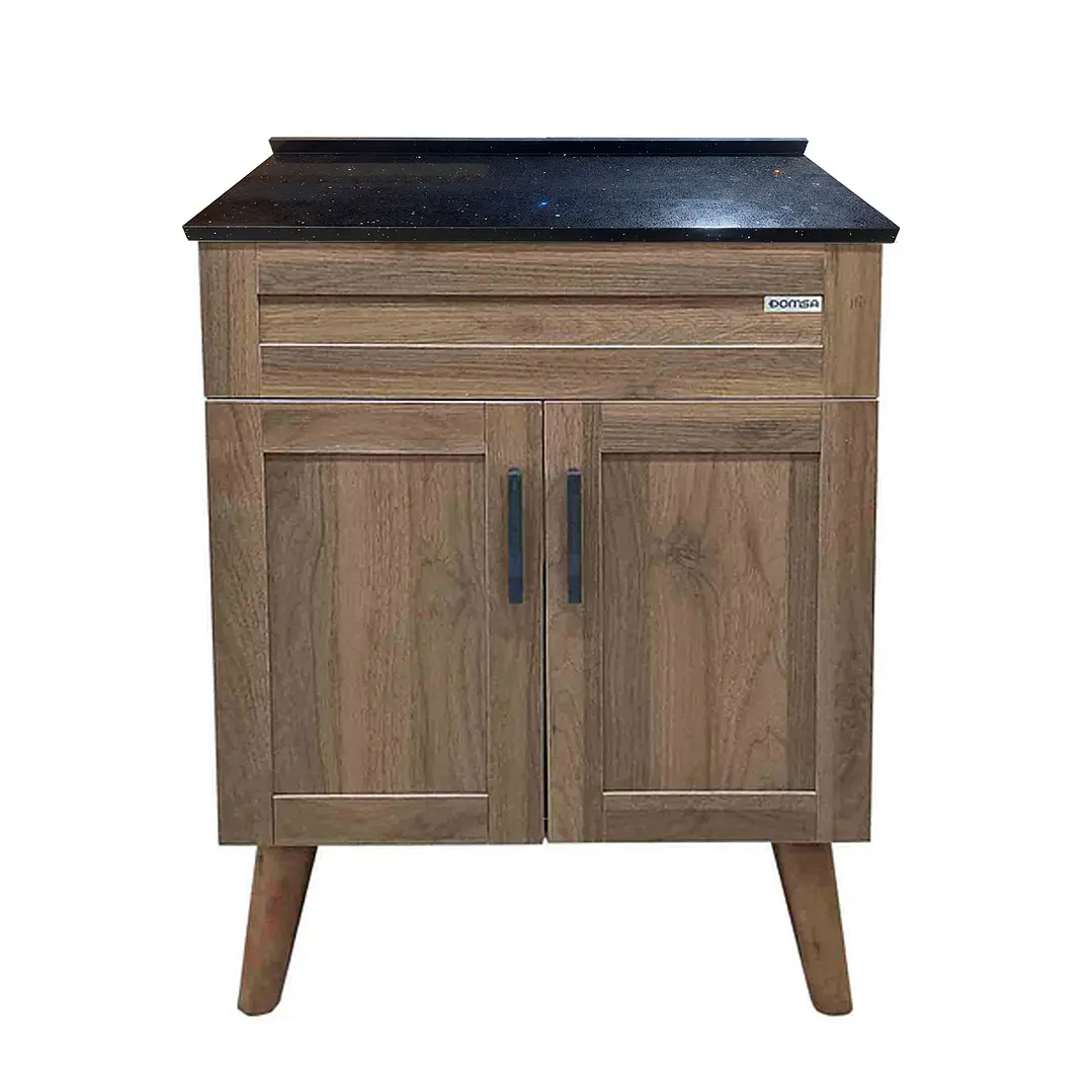Mueble de Baño Nogal con Cubierta de Cuarzo (60x40x80cm) 4