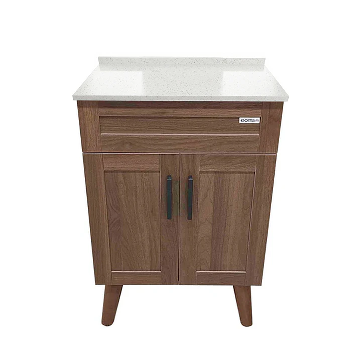 Mueble de Baño Nogal con Cubierta de Cuarzo (50x40x80cm) 1