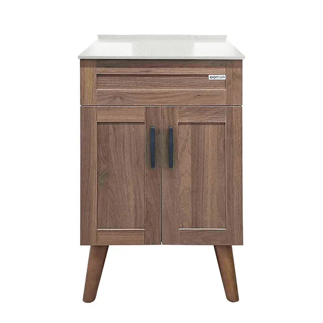 Mueble de Baño Nogal con Cubierta de Cuarzo (50x40x80cm) 3