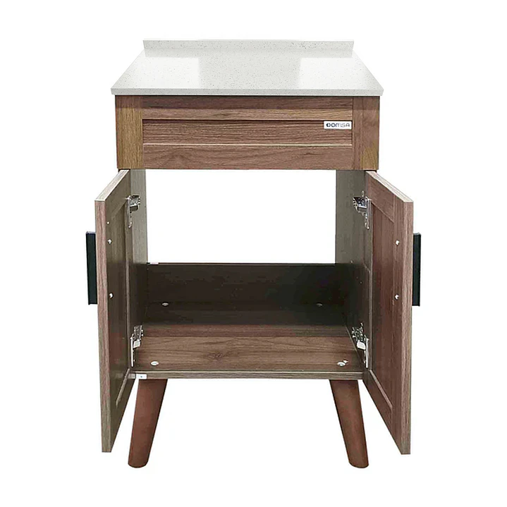Mueble de Baño Nogal con Cubierta de Cuarzo (50x40x80cm) 5