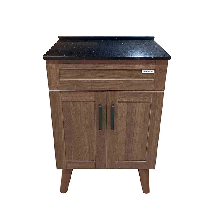 Mueble de Baño Nogal con Cubierta de Cuarzo (50x40x80cm) 2
