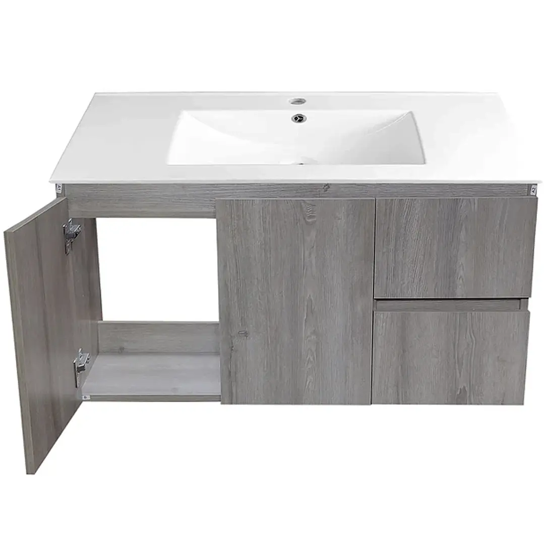 Mueble Vanitorio + Cubierta de Loza a Muro Venecia BMCA-100 (100x48x36cm) 4