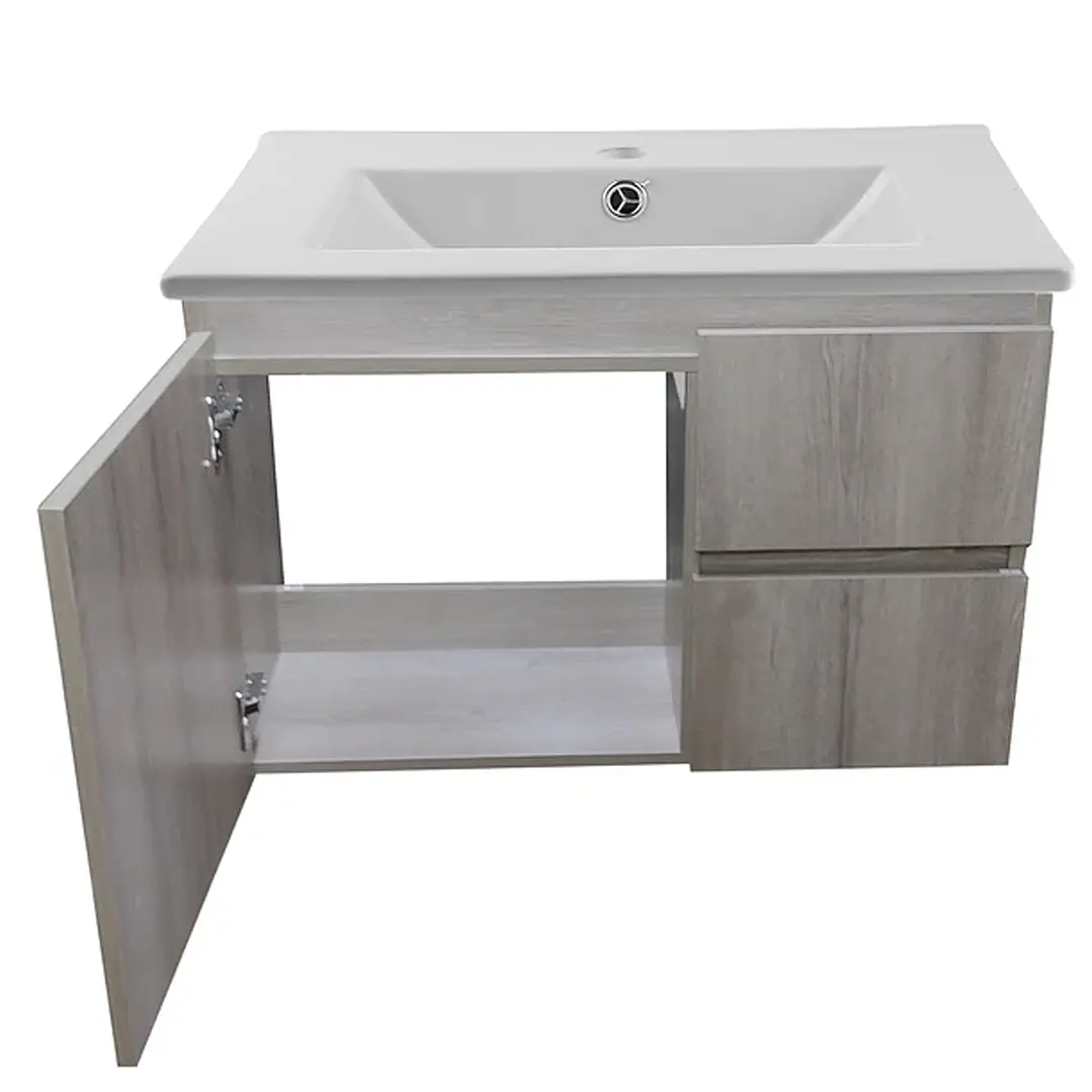 Mueble Vanitorio + Cubierta de Loza a Muro Venecia BMCA-80 (80x48x36cm) 4