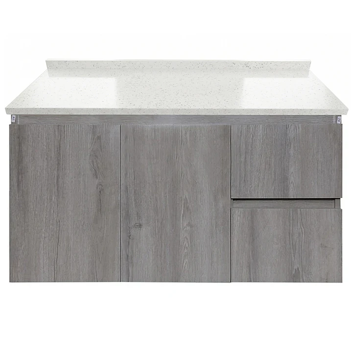Mueble de Baño a Muro Venecia con Cubierta de Cuarzo (100x48x36cm) 3