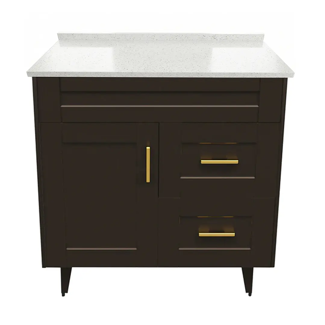 Mueble de Baño Málaga con Cubierta de Cuarzo (80x47x80cm) 1