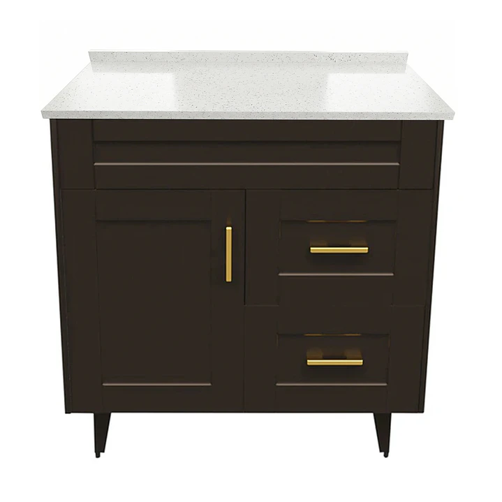 Mueble de Baño Málaga con Cubierta de Cuarzo (80x47x80cm) 1
