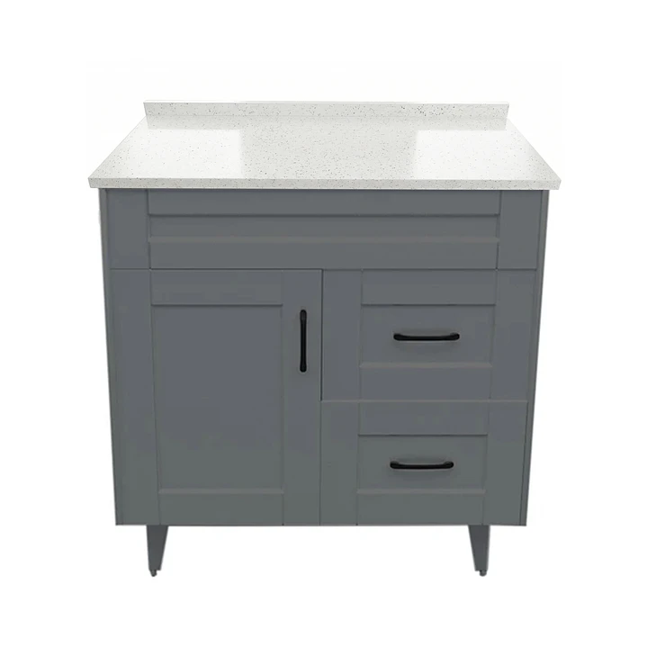 Mueble de Baño Málaga con Cubierta de Cuarzo (80x47x80cm) 1
