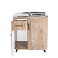 Mueble Cocina con Lavaplatos Acero Inoxidable SMPWI80 80x90x50cm - Miniatura 3