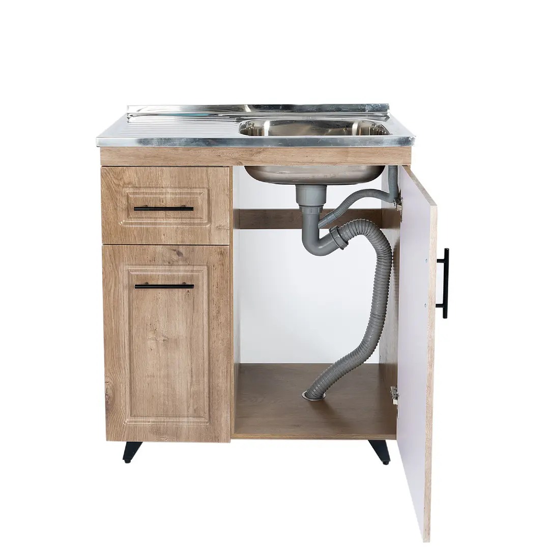 Mueble Cocina con Lavaplatos Acero Inoxidable SMPWI80 80x90x50cm 4