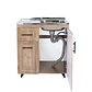 Mueble Cocina con Lavaplatos Acero Inoxidable SMPWI80 80x90x50cm - Miniatura 4