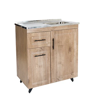 Mueble Cocina con Lavaplatos Acero Inoxidable SMPWI80 80x90x50cm