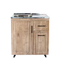 Mueble Cocina con Lavaplatos Acero Inoxidable SMPWD80 80x90x50cm - Miniatura 1
