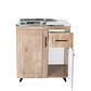 Mueble Cocina con Lavaplatos Acero Inoxidable SMPWD80 80x90x50cm - Miniatura 3