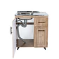 Mueble Cocina con Lavaplatos Acero Inoxidable SMPWD80 80x90x50cm - Miniatura 4