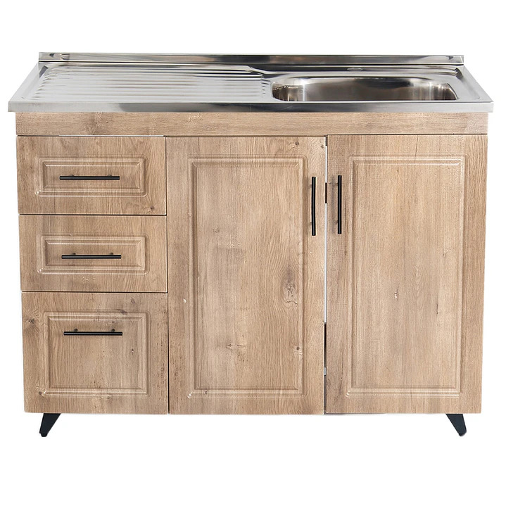 Mueble Cocina con Lavaplatos Acero Inoxidable SMPWI100 100x90x50cm 1