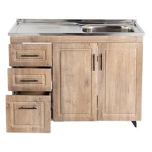 Mueble Cocina con Lavaplatos Acero Inoxidable SMPWI100 100x90x50cm