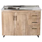 Mueble Cocina con Lavaplatos Acero Inoxidable SMPWD100 100x90x50cm - Miniatura 1