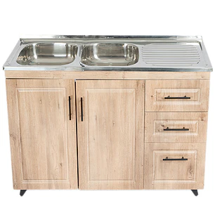 Mueble Cocina con Lavaplatos Acero Inoxidable SMPWD120 120x90x50cm