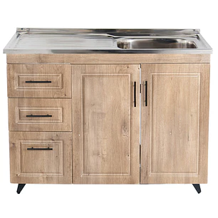 Mueble Cocina con Lavaplatos Acero Inoxidable SMPWI120 120x90x50cm