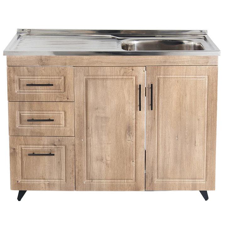 Mueble Cocina con Lavaplatos Acero Inoxidable SMPWI120 120x90x50cm 1
