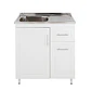 Mueble Cocina con Lavaplatos Acero Inoxidable SMPD80 80x90x50cm - Miniatura 1