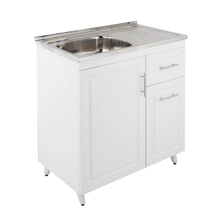 Mueble Cocina con Lavaplatos Acero Inoxidable SMPD80 80x90x50cm 2