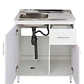 Mueble Cocina con Lavaplatos Acero Inoxidable SMPD80 80x90x50cm - Miniatura 3
