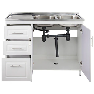 Mueble Cocina con Lavaplatos Acero Inoxidable SMPI120 120x90x50cm