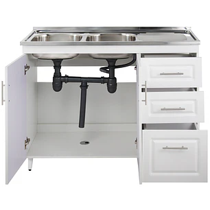 Mueble Cocina con Lavaplatos Acero Inoxidable SMPD120 120x90x50cm