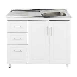Mueble Cocina con Lavaplatos Acero Inoxidable SMPI100 100x90x50cm