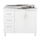 Mueble Cocina con Lavaplatos Acero Inoxidable SMPI100 100x90x50cm - Miniatura 1