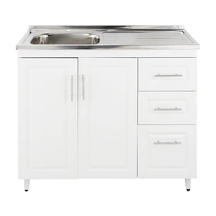 Mueble Cocina con Lavaplatos Acero Inoxidable SMPD100 100x90x50cm