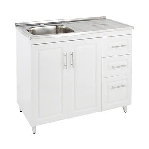 Mueble Cocina con Lavaplatos Acero Inoxidable SMPD100 100x90x50cm