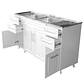 Mueble Cocina con Lavaplatos Acero Inoxidable SMP150 150x90x50cm - Miniatura 3