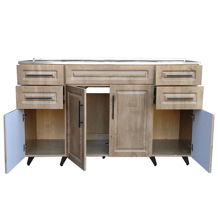 Mueble Cocina con Lavaplatos Acero Inoxidable SMP150WID 150x90x50cm 3